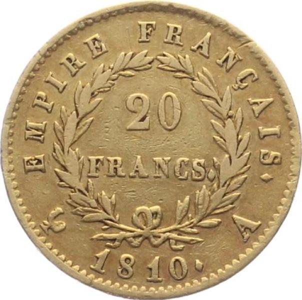 Frankreich 20 Francs 1810 A - Napoleon Empereur